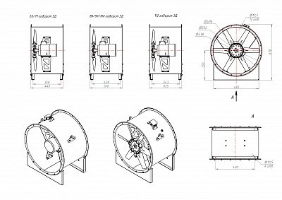 Вентиляторы подпора осевые СВ-ВО21-12-5; СВ-ВКОПв21-12-5