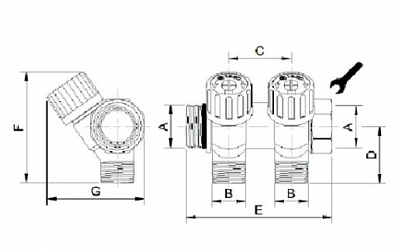 1136087 USYSTEMS заглушка для коллектора SH 3/4"ВР (с плоским уплотнением) '20А